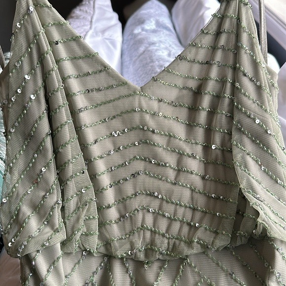 Adrianna Papell ART DECO BEADED BLOUSON GOWN - Picture 5 of 7